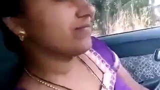 Backseat action in a car