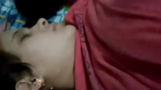 Hubby sneaks in and catches his wife naked in bed