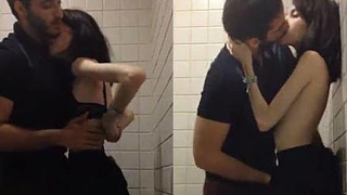 Marina Fraga gets public toilet action with her boyfriend