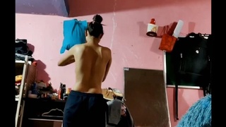 Naked Indian girl gets filmed changing her clothes