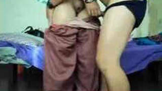 Indian neighbor and mature bhabhi have quickie sex in the kitchen