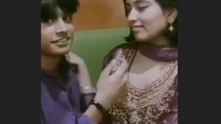 Desi couple indulges in sensual kissing and foreplay